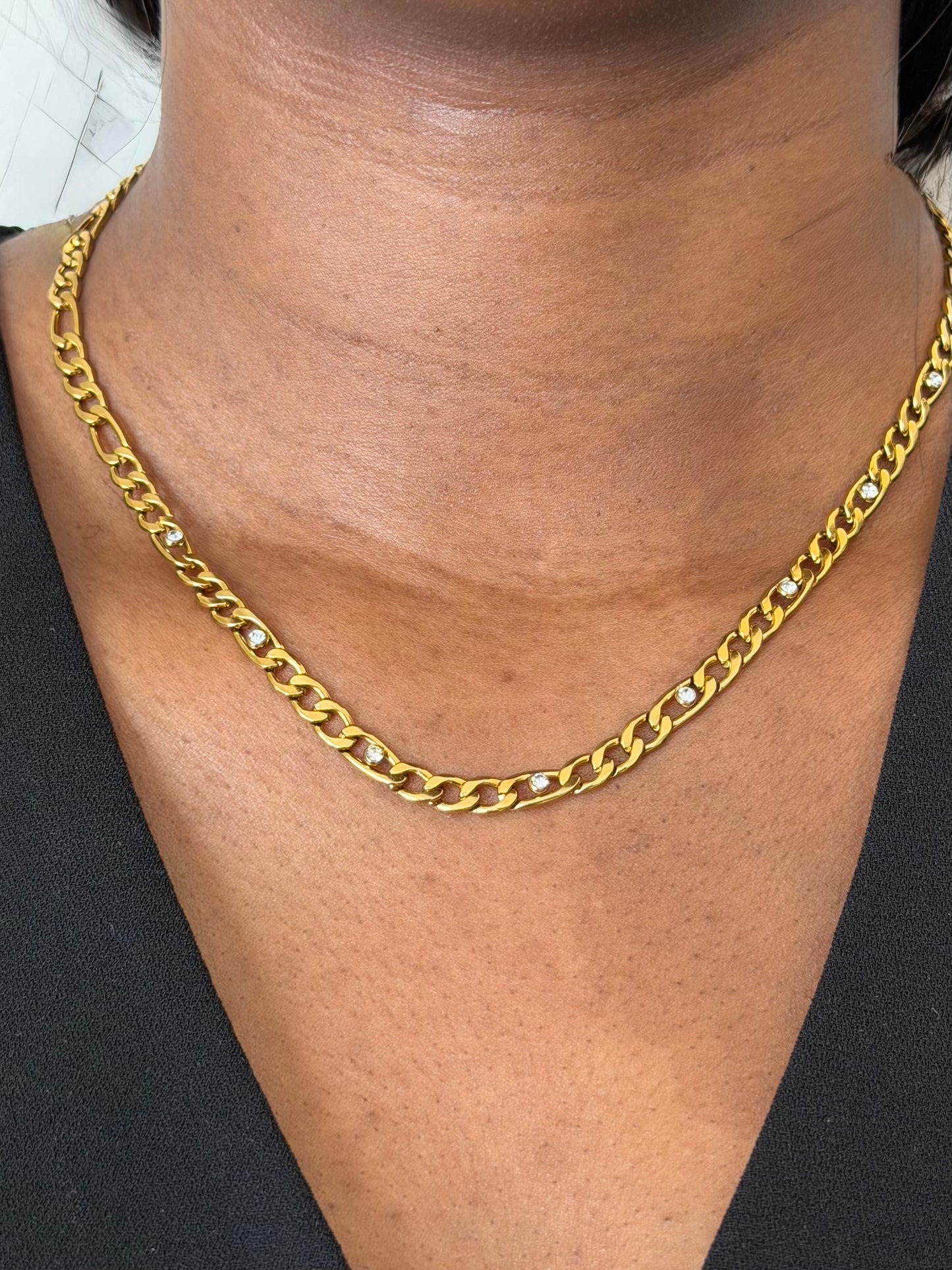 Ara Chain Necklace (Crystal Curb)