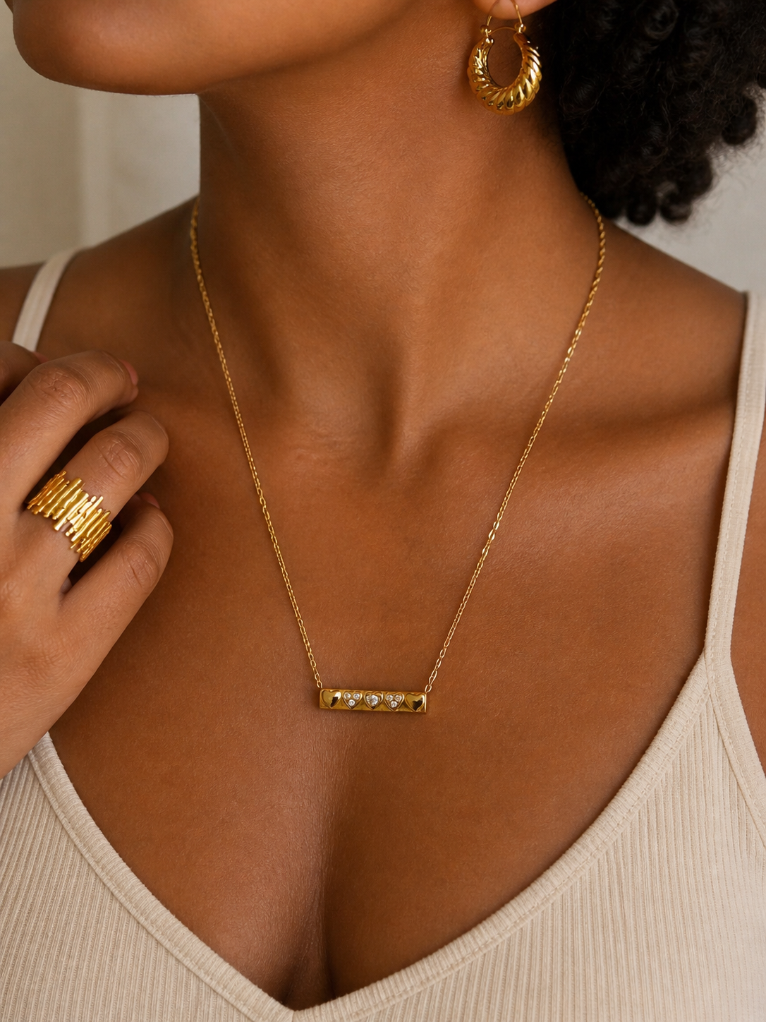 Ife Necklace (Heart Bar)