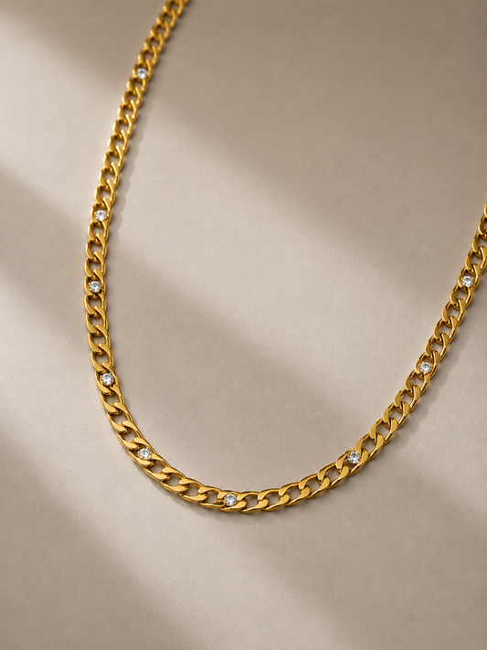 Ara Chain Necklace (Crystal Curb)