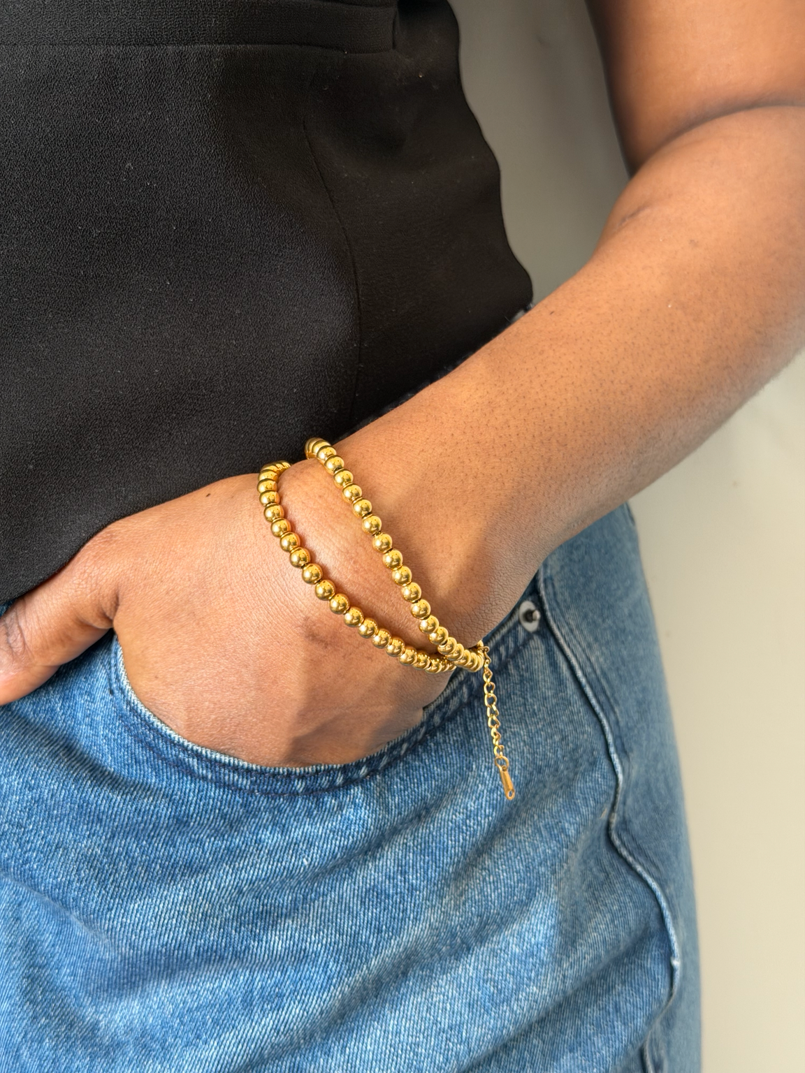 Ife Bracelet – Gold Beads