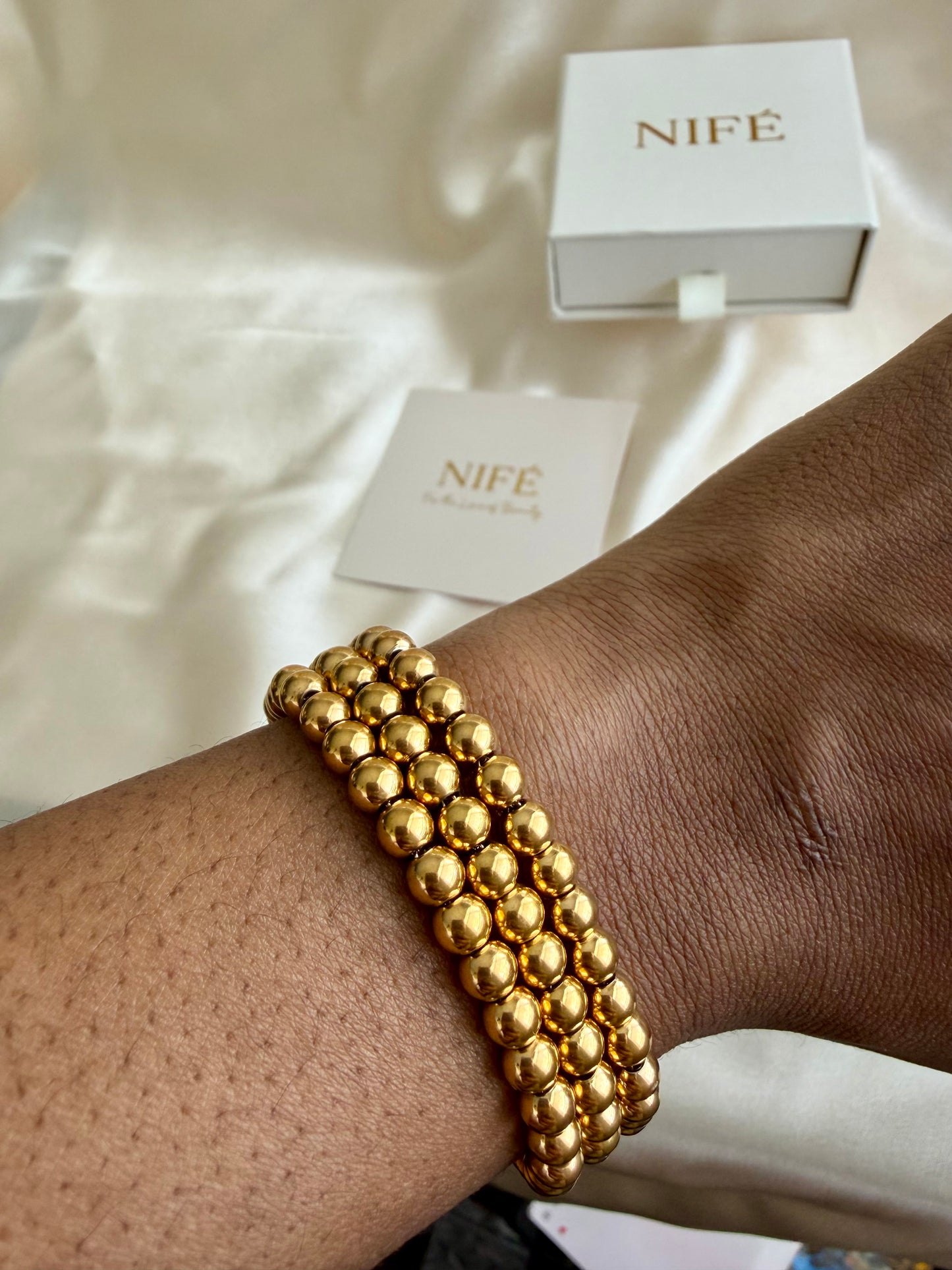 Ife Bracelet – Gold Beads